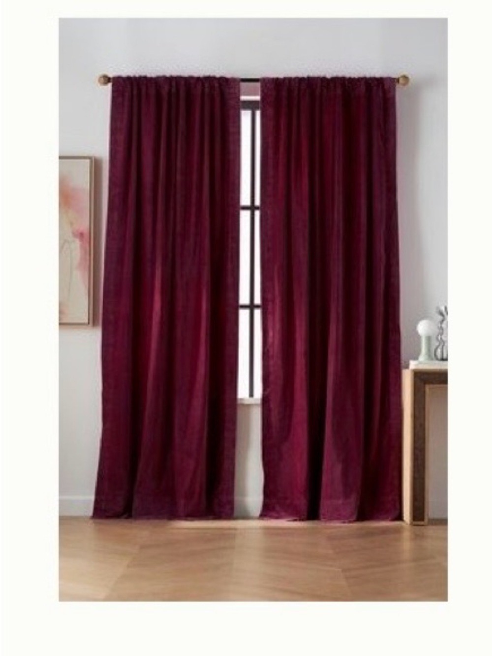 Anthropologie Trova Washed Velvet Curtains in Plum 84x50, 4 available